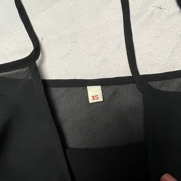 Sundance‎ Silk Embroidered Blouse XS Long Sleeve Black Sheer Boho Top Festival - Picture 13 of 15